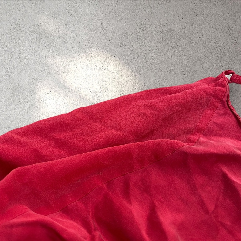 RARE VTG Victoria’s Secret 100% Silk Red Cowl Neck Backless Maxi Dress - Picture 7 of 9